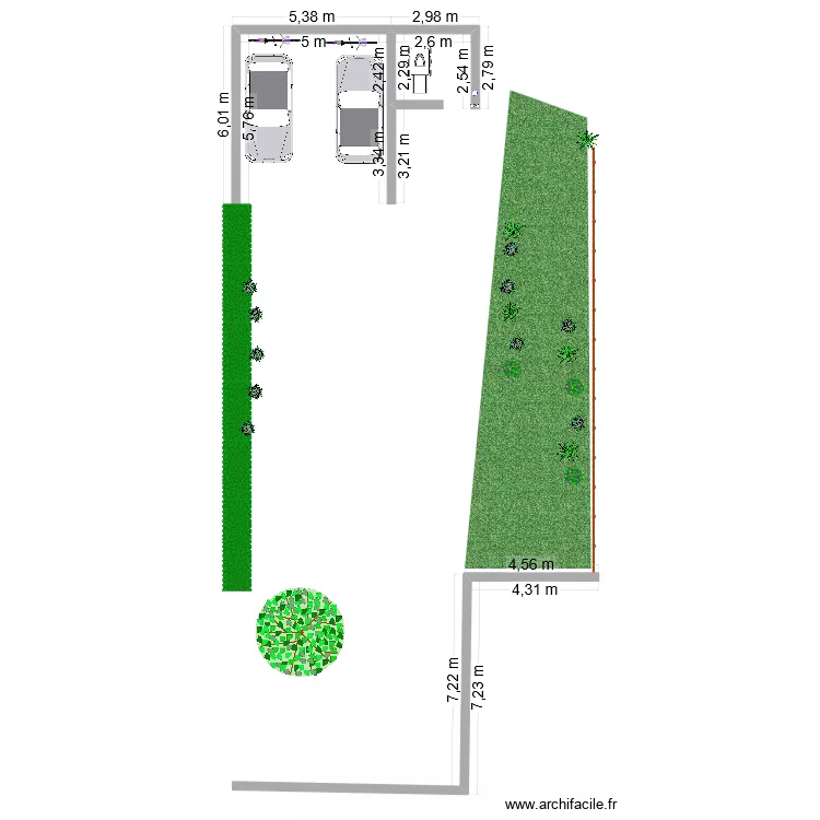 garage. Plan de 