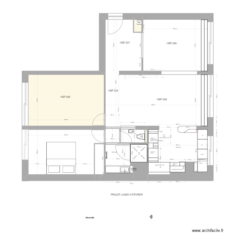 Plan Lagny 9 février. Plan de 0 pièce et 0 m2