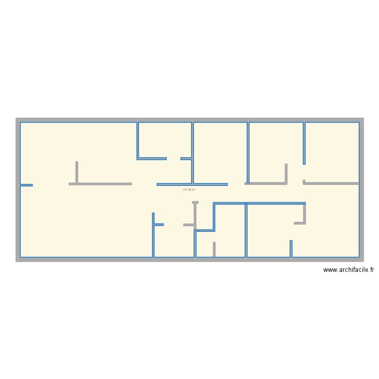 maison base. Plan de 1 pièce et 138 m2