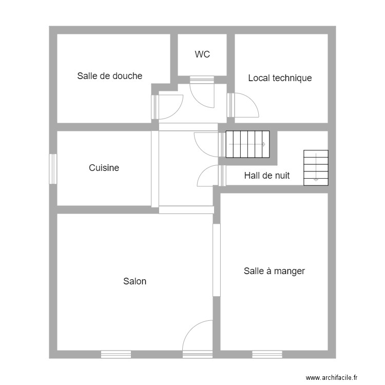 Al Val. Plan de 10 pièces et 84 m2