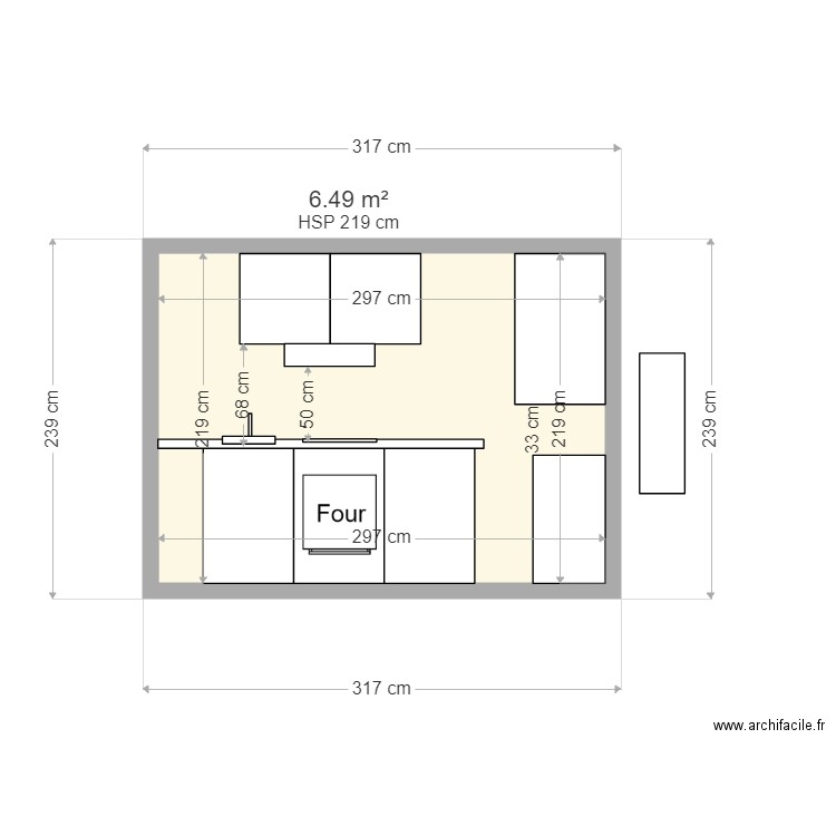 PLAN ELEVATION CUISINE STUDIO. Plan de 0 pièce et 0 m2