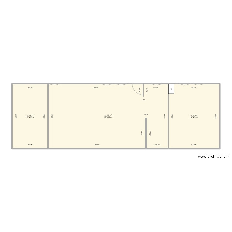 2023.03.05 - Plan 2 idée amenagement. Plan de 3 pièces et 90 m2