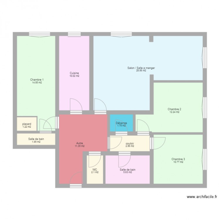 appartement F5 . Plan de 0 pièce et 0 m2
