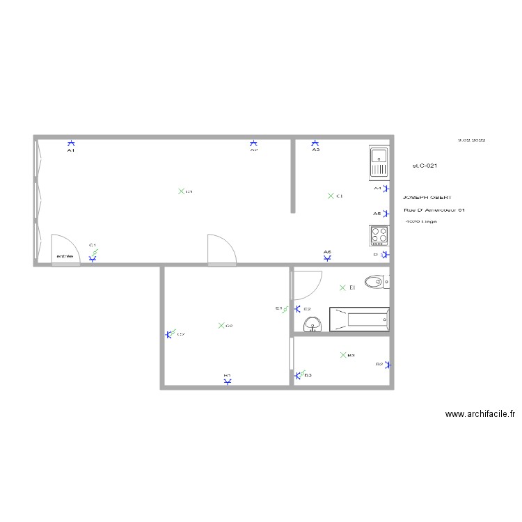 mezon c021. Plan de 0 pièce et 0 m2