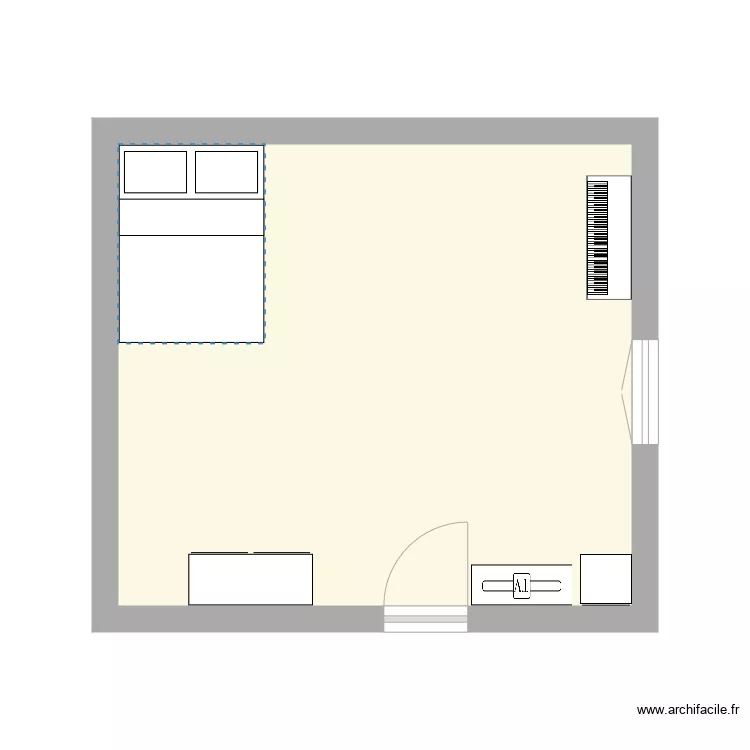 chambre Rose. Plan de 