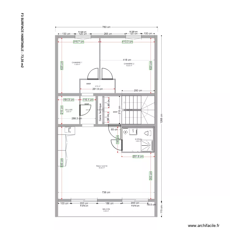 PC ETAGE LOT B 02 04 20. Plan de 