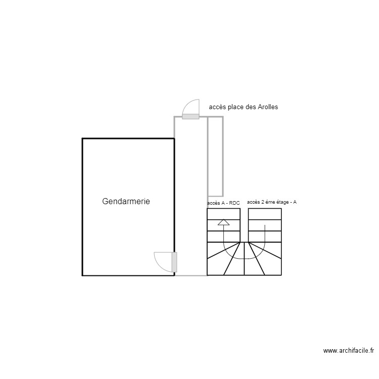 Arolles C 1er étage gendarmerie. Plan de 0 pièce et 0 m2