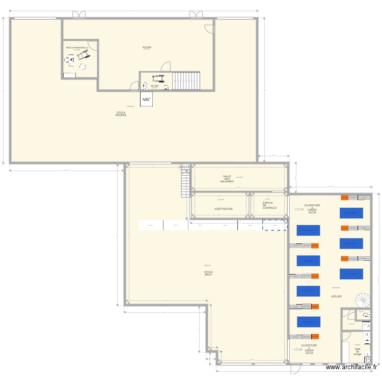 PLAN DU 93 SOUCHETS. Plan de 13 pièces et 673 m2