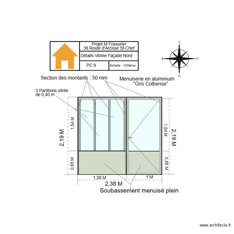 PC 9 Détails graphique Vitrine Florian. Plan de 0 pièce et 0 m2