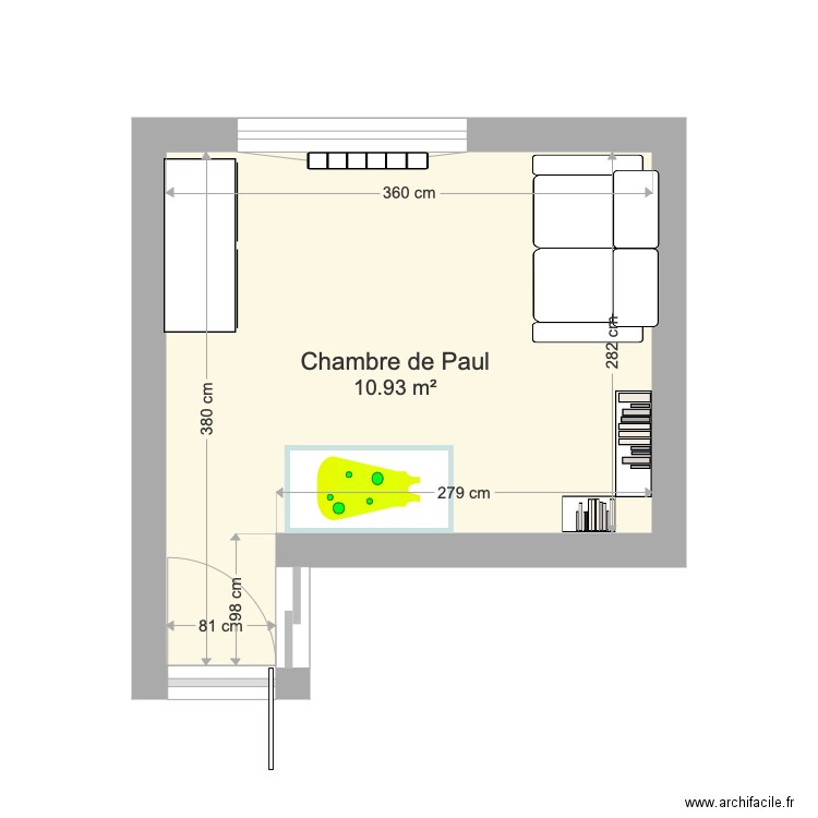 chambre de Paul. Plan de 0 pièce et 0 m2