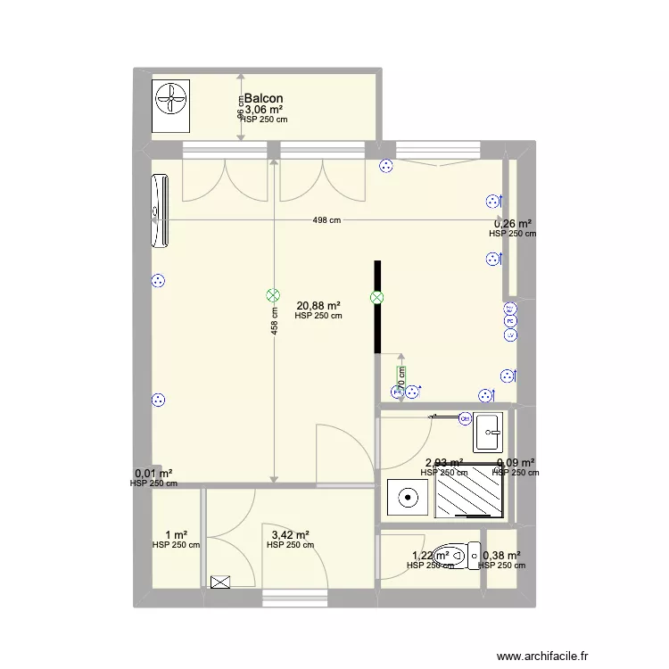 Appart Gilda Modif demol/elec. Plan de 