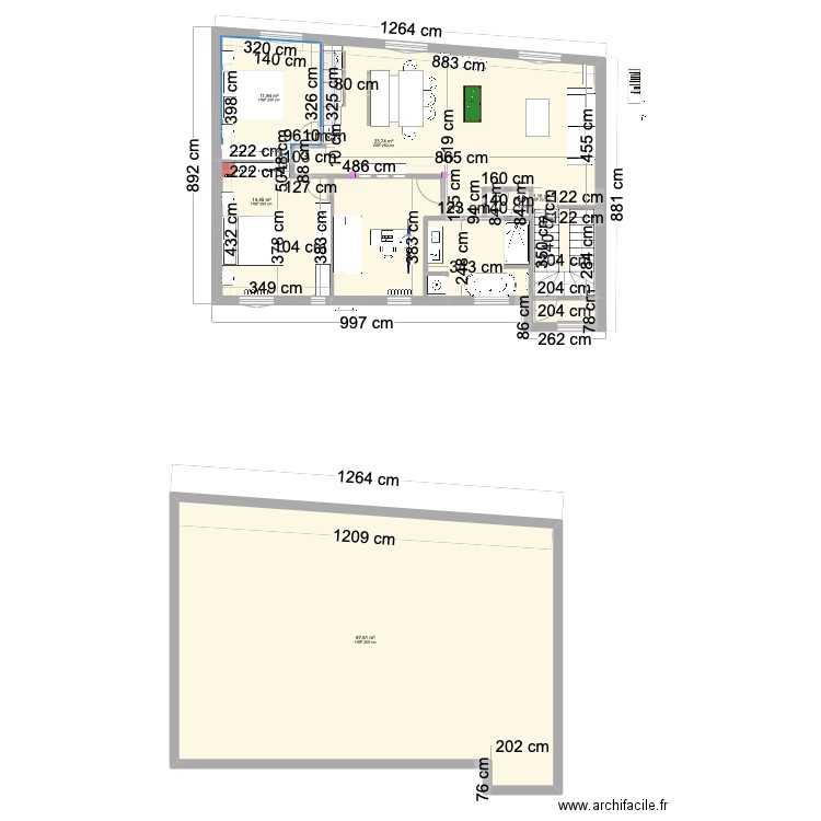  Plan villa Néa. Plan de 5 pièces et 170 m2