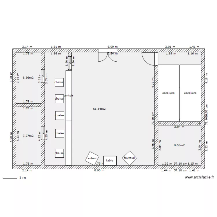 hall version finale. Plan de 