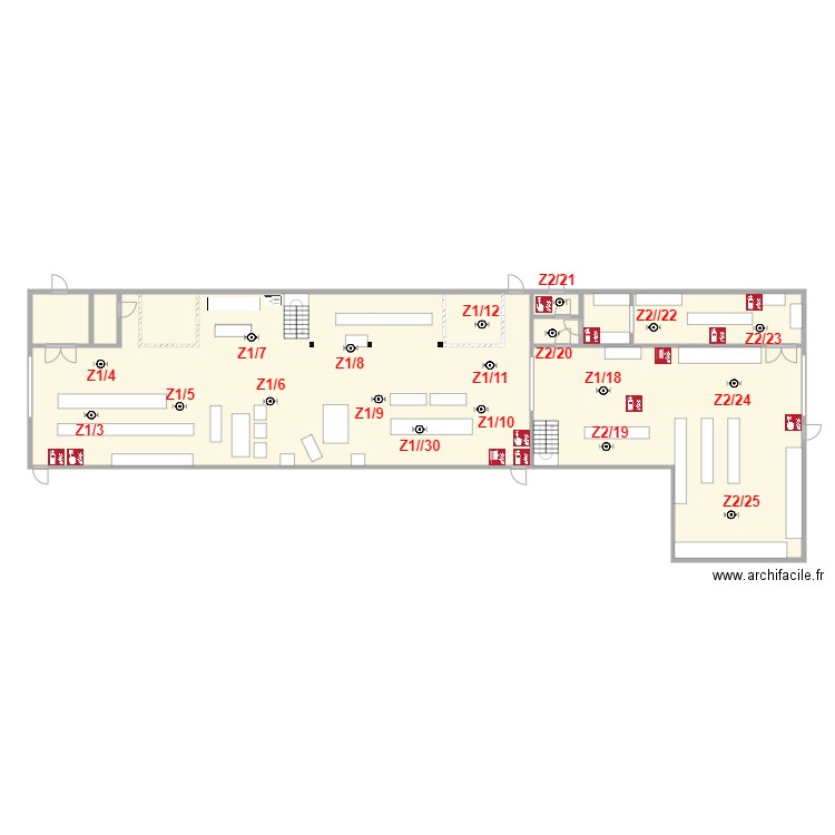 Plan hall MEO alm rdc. Plan de 0 pièce et 0 m2