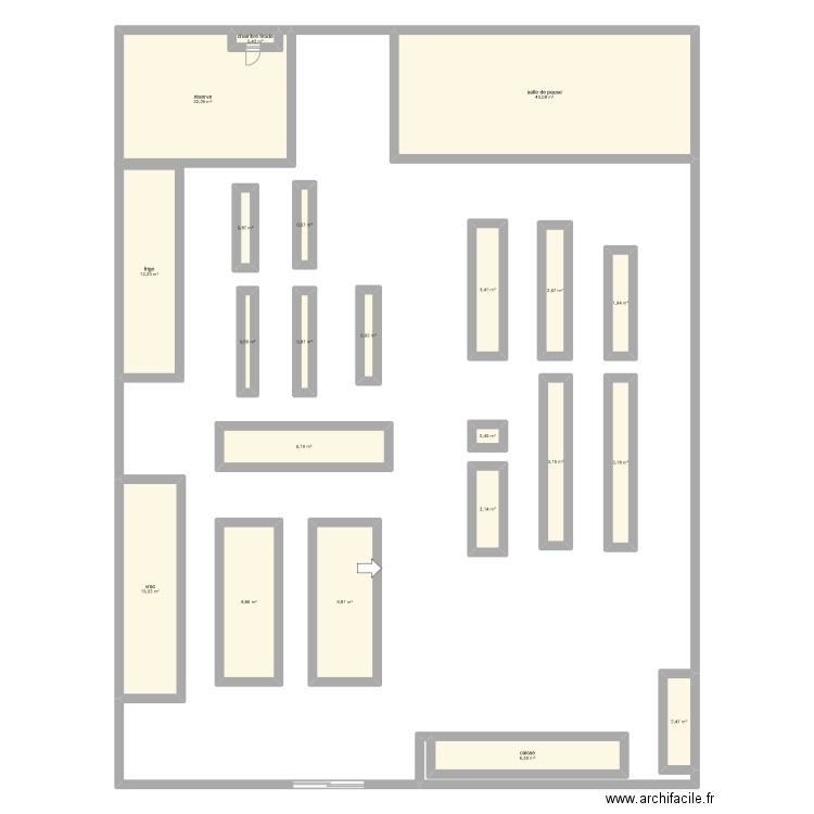 plan du magasin. Plan de 0 pièce et 0 m2