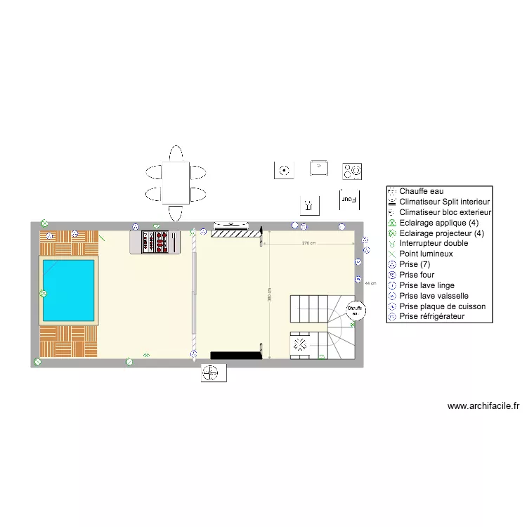 TERRASSE MAISON 2. Plan de 