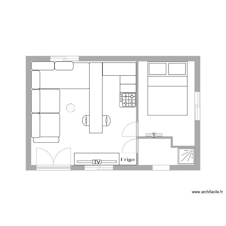 mobil home. Plan de 