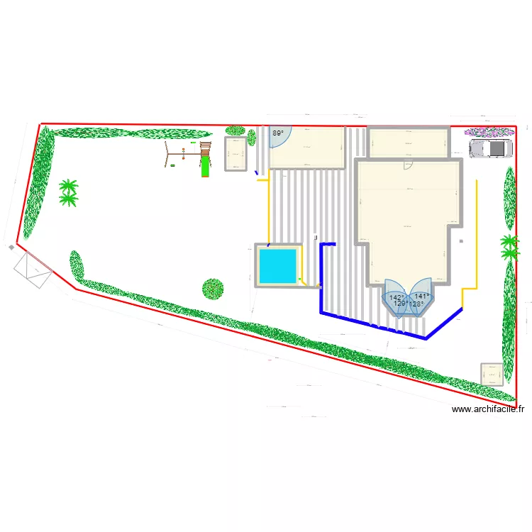 Plan masse LB version 2 avec pièces. Plan de Plan masse LB version 2 avec pièces. Plan de