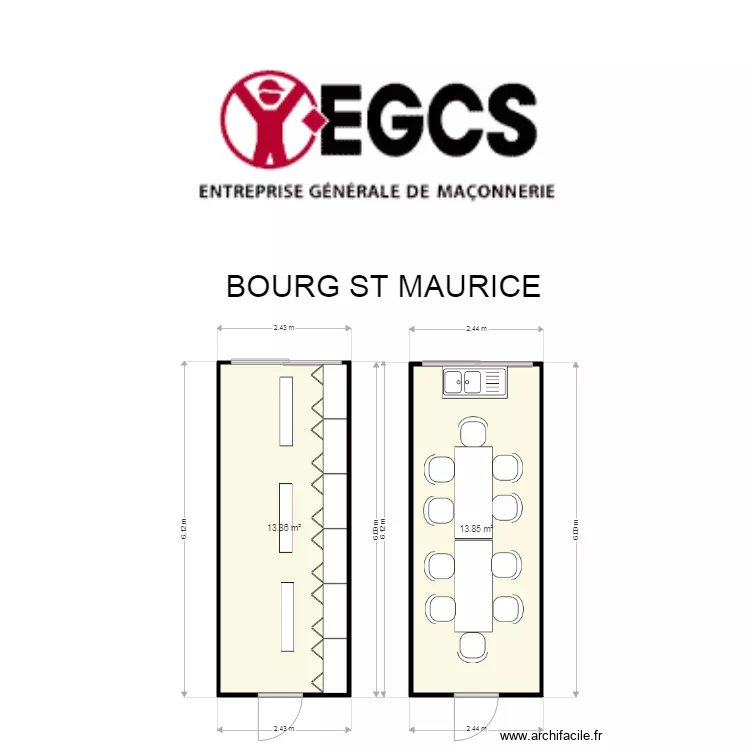 BOURG ST MAURICE. Plan de 