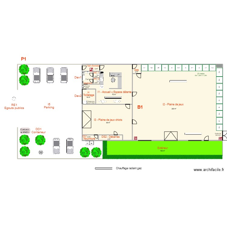 Dog's Factory. Plan de 0 pièce et 0 m2