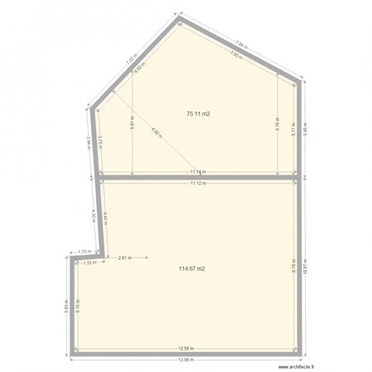 van. Plan de 0 pièce et 0 m2