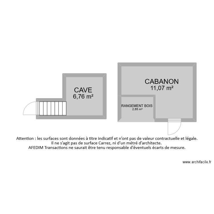 BI8468 ANNEXES. Plan de 3 pièces et 20 m2