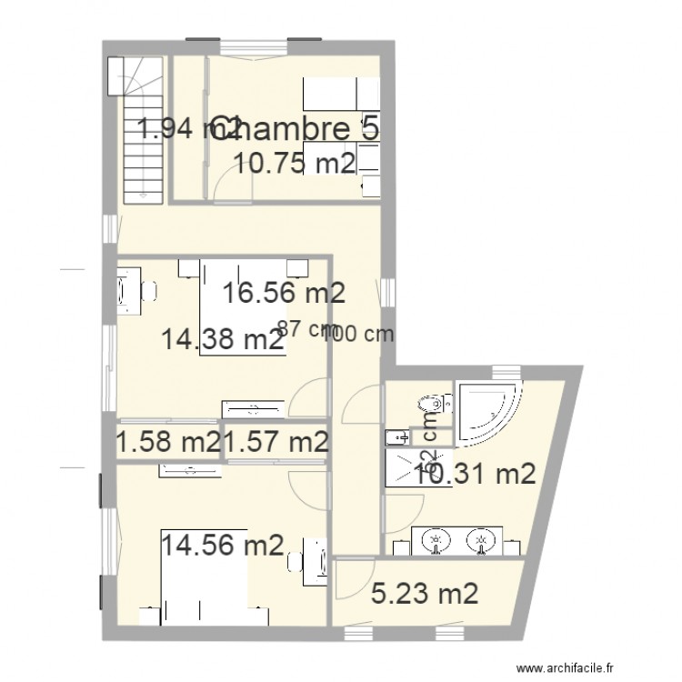 MONDONVILLE . Plan de 27 pièces et 317 m2