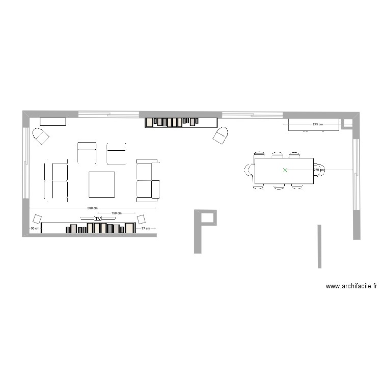 Aménagement séjour. Plan de 0 pièce et 0 m2