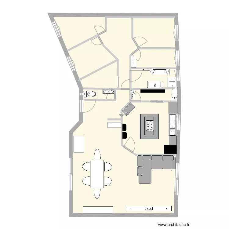 Saint Gervais. Plan de 1 et 105 m² Saint Gervais. Plan de 1 et 105 m²