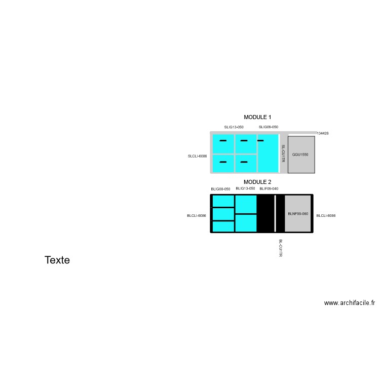 CDH. Plan de 14 pièces et 3 m2