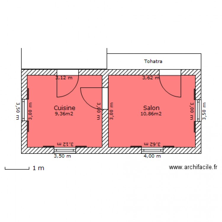 Trano vaovao color. Plan de 0 pièce et 0 m2