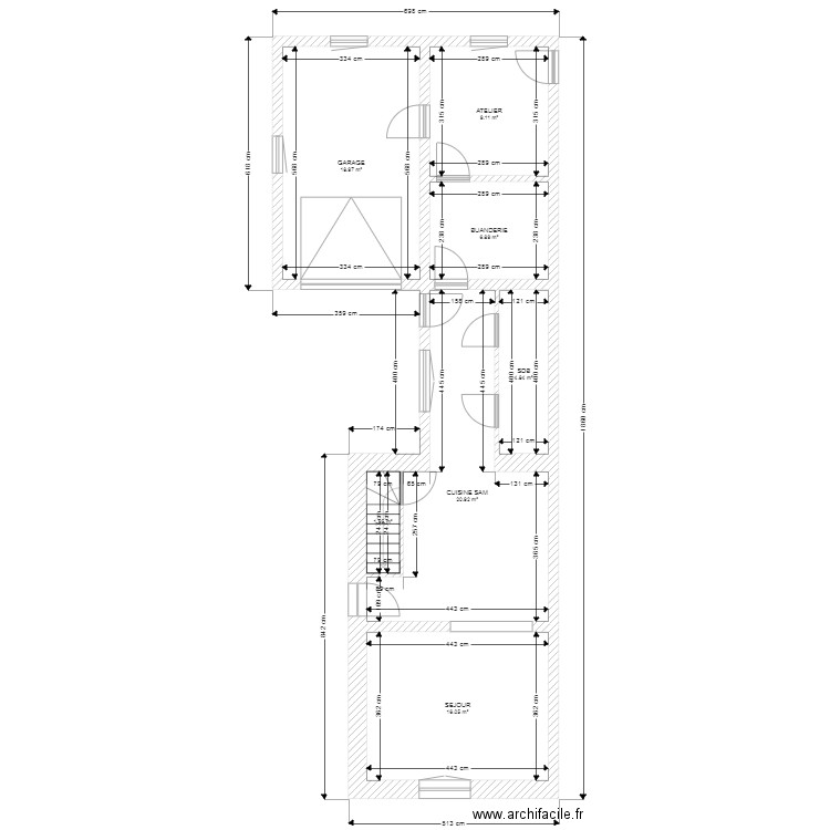 SAUTREAU RDC. Plan de 0 pièce et 0 m2