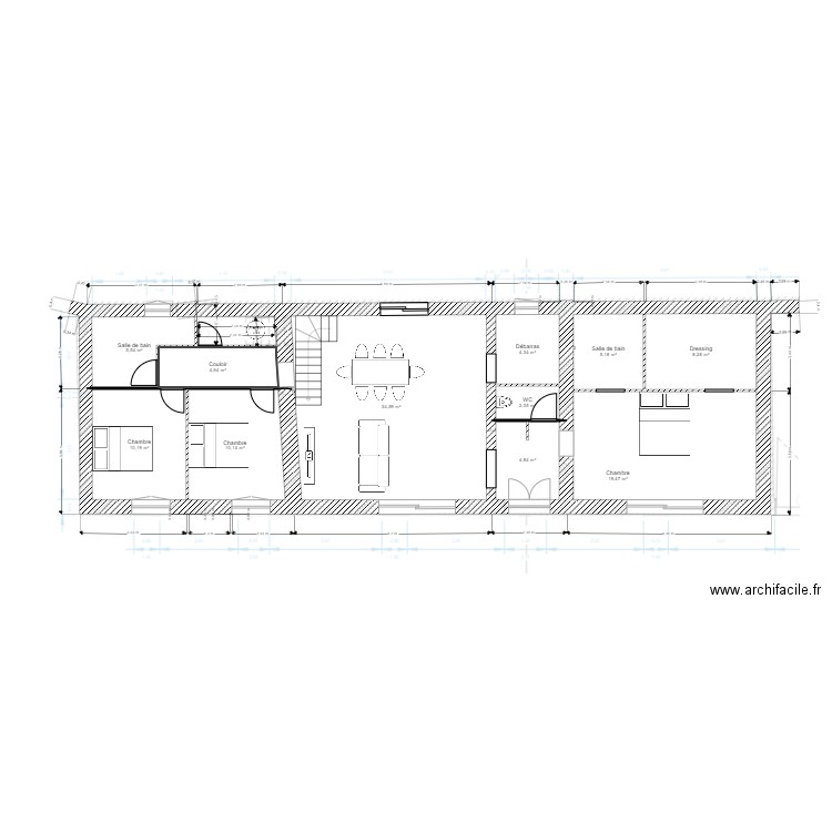 Plan rdc Lourenties modif 1. Plan de 11 pièces et 109 m2