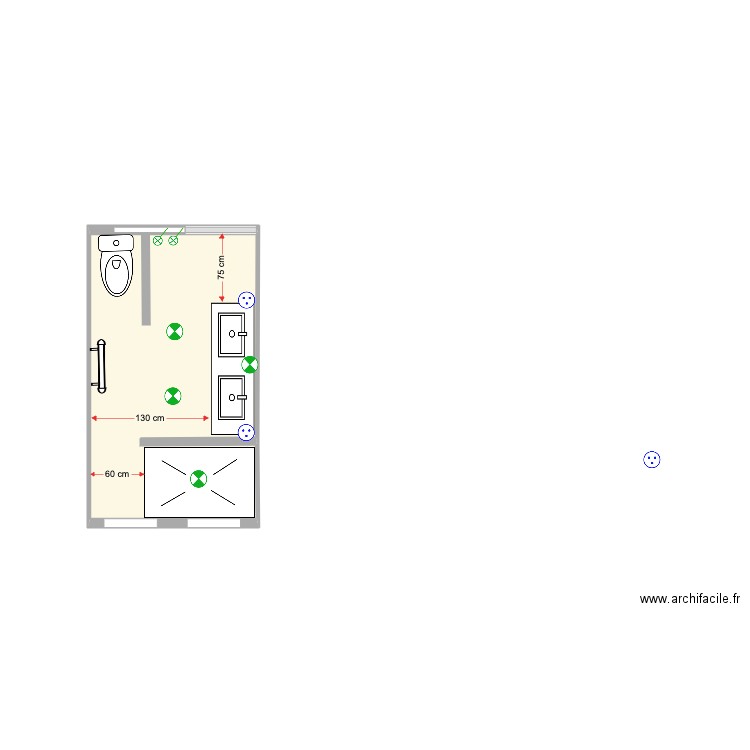 ARNOUL - SDB1.1. Plan de 1 pièce et 6 m2