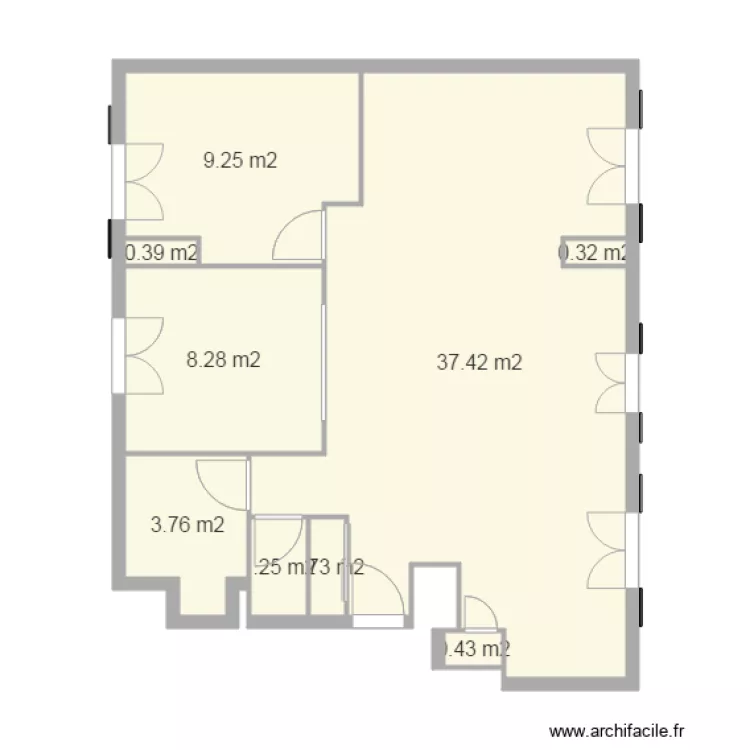 Fontyne s&eacute;jour en long. Plan de 