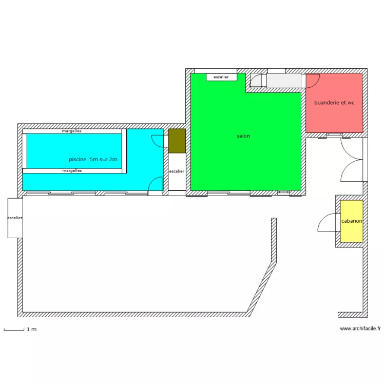 terrasse avec piscine. Plan de terrasse avec piscine. Plan de