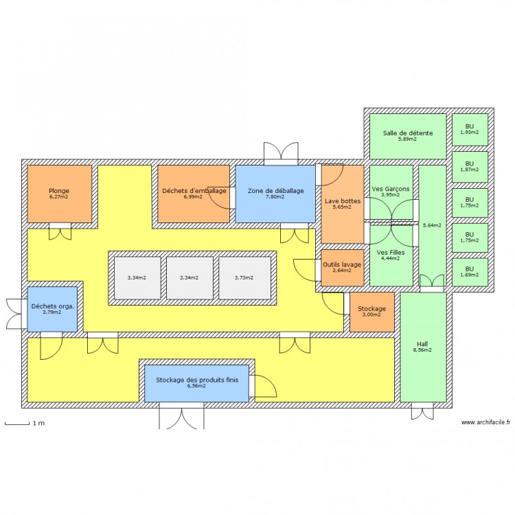 plan de l'atelier de production. Plan de 0 pièce et 0 m2