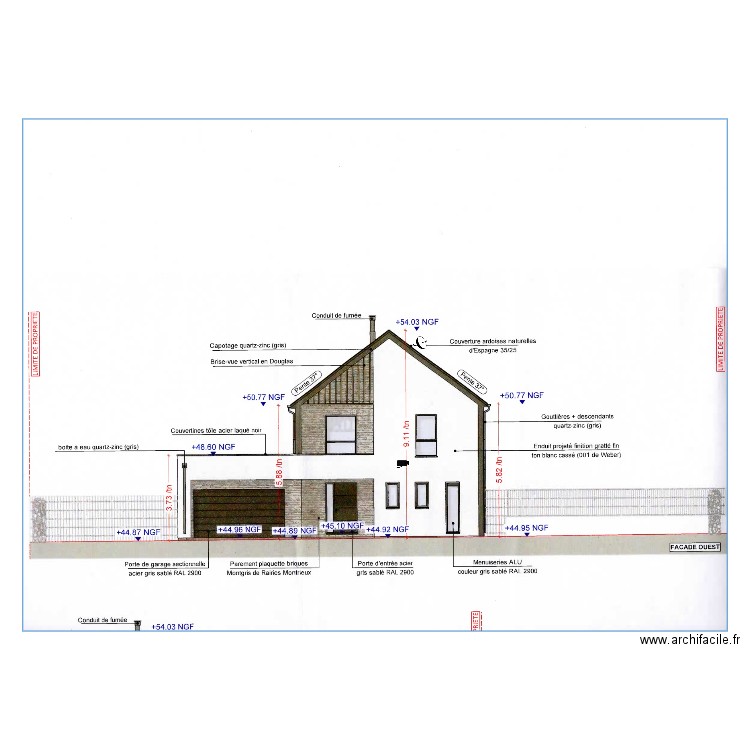 Facade avant dernier. Plan de 0 pièce et 0 m2