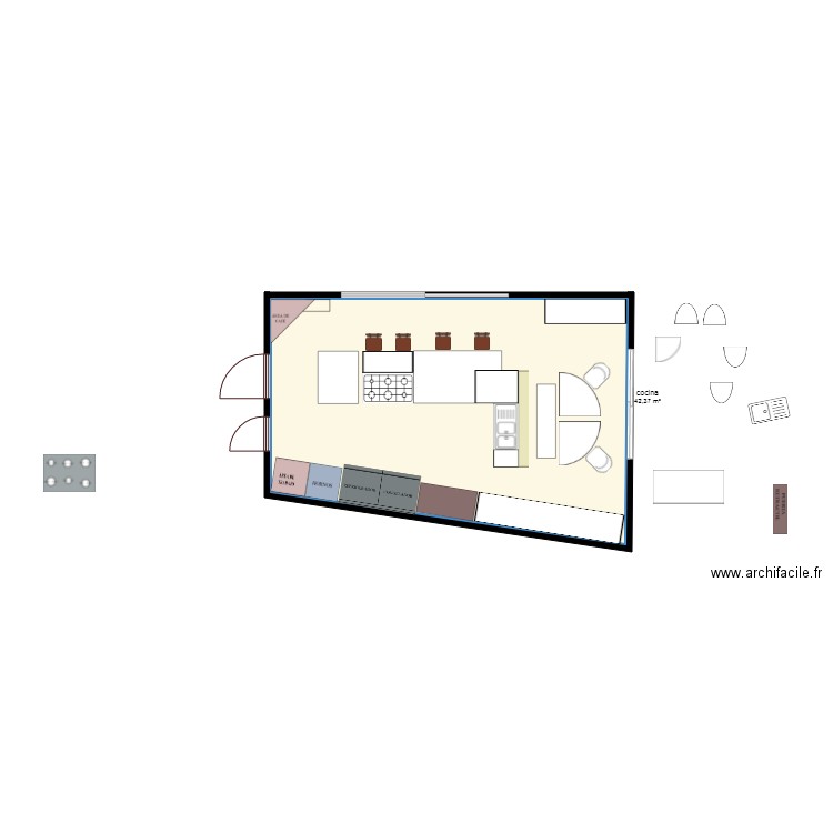 casa Creston cocina opcion 3. Plan de 0 pièce et 0 m2