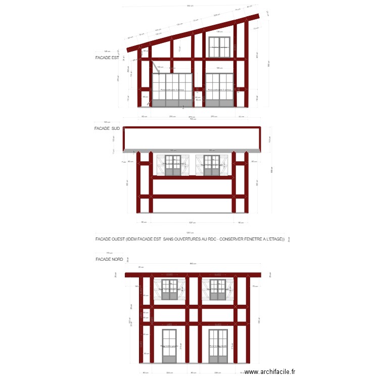 PLAN EXTENSION FACADES AVEC OUVERTURES 4 JUILLET 2023 2. Plan de 0 pièce et 0 m2