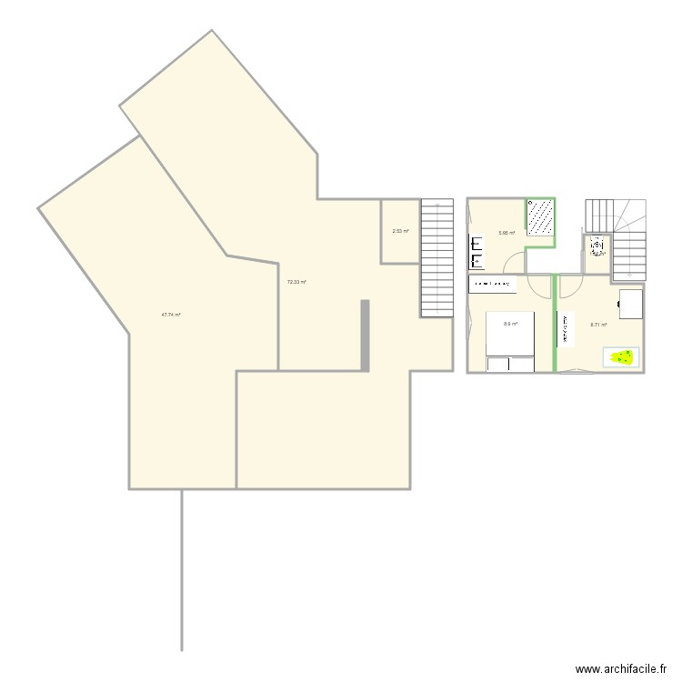 salle de bain étage. Plan de 0 pièce et 0 m2