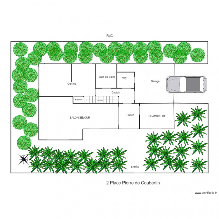 RDC M MARTIN. Plan de 0 pièce et 0 m2