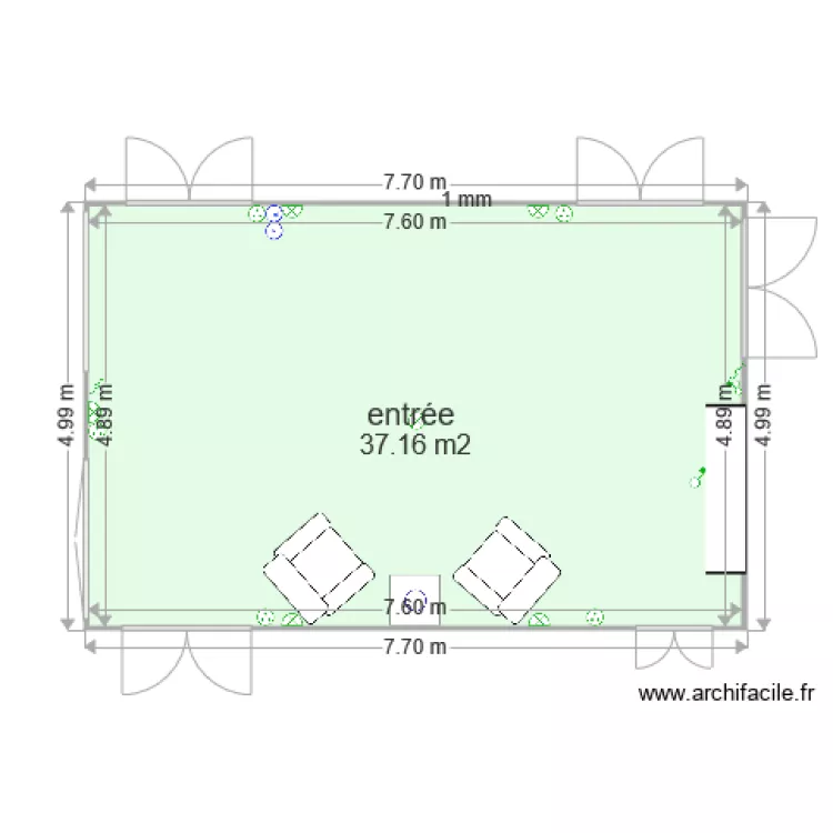 entrée. Plan de entrée. Plan de