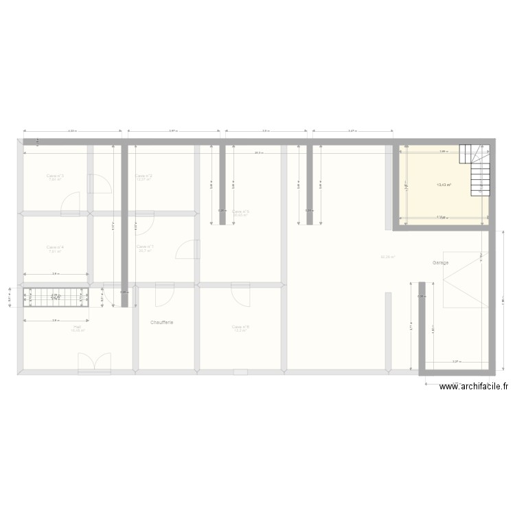 Joffre RDC. Plan de 10 pièces et 196 m2