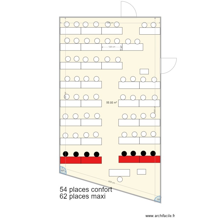 salle  002. Plan de 0 pièce et 0 m2