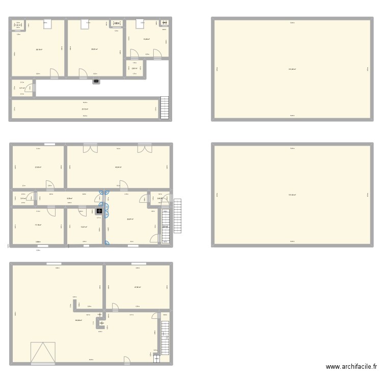 PLAN MAISON . Plan de 24 pièces et 698 m2