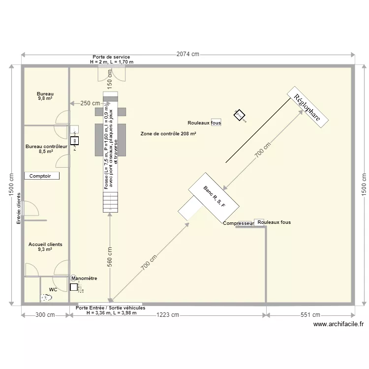 CCT VL AUTO BILAN Tonnay Charente. Plan de 