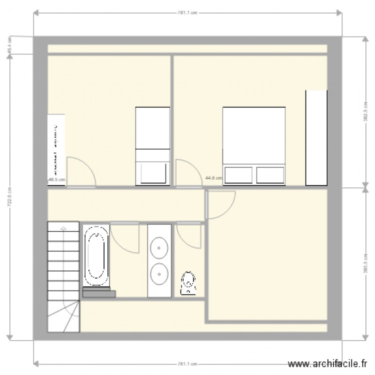 1er ETAGE MEUBLE. Plan de 0 pièce et 0 m2