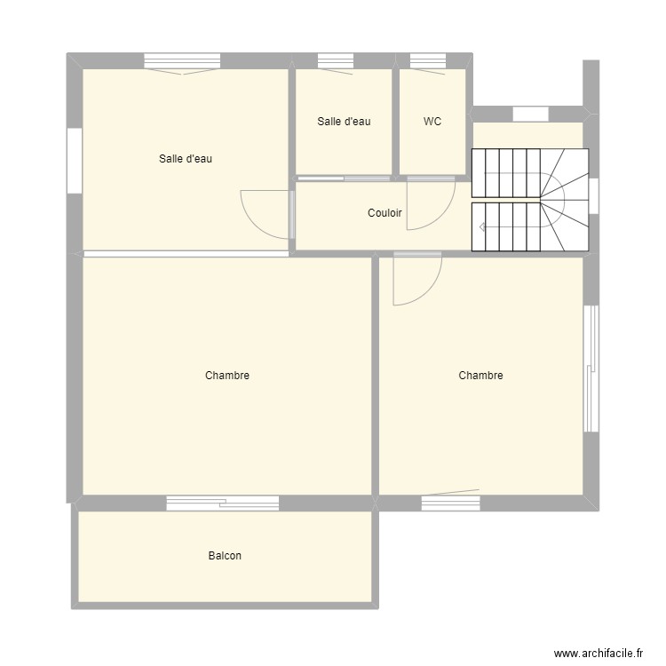 Croquis WOLPERT Etage. Plan de 7 pièces et 62 m2