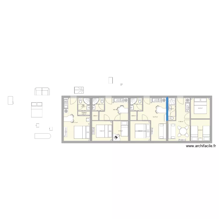Plan R&eacute;sidence. Plan de 
